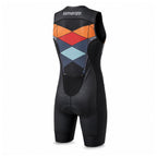 Men's Elite Sleeveless Tri Suit - Prism Multicolor - Ghost Mannequin Back Three-Quarter