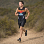 Men's Elite Sleeveless Tri Suit - Prism Multicolor - Trail Running Front