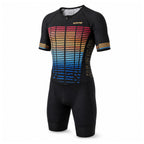 Men's Pro 3.0 Short Sleeve Tri Suit - Fusion - Sonic Surge - Ghost Mannequin - Front Three Quarter
