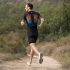 Men's Pro 3.0 Short Sleeve Tri Suit - Fusion - Sonic Surge - Trail Running - Back