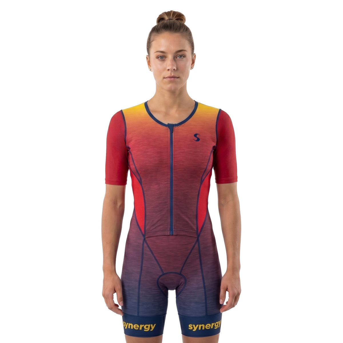 Women's Pro Short Sleeve Tri Suit - Flame Lily 01