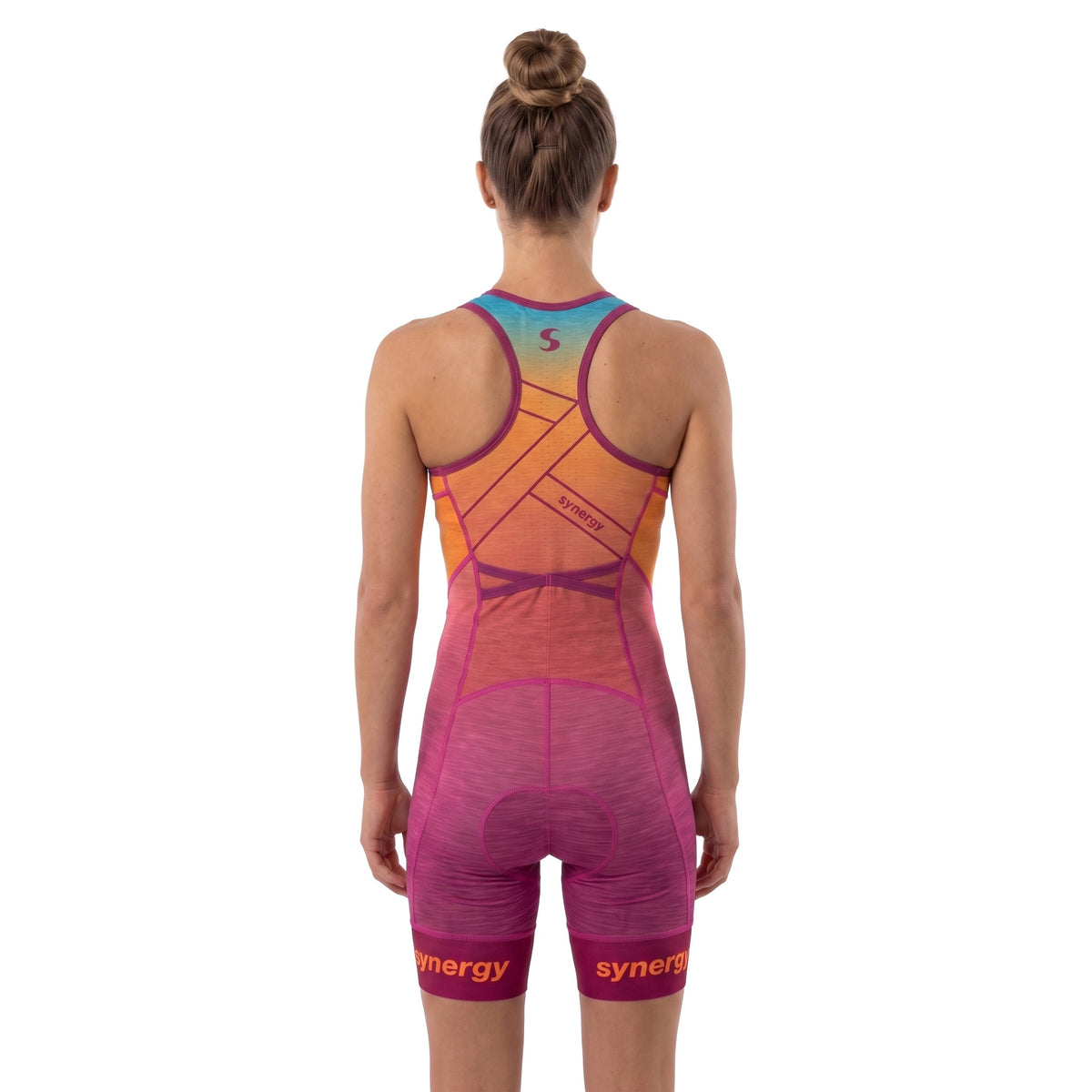 Women's Pro Sleeveless Racerback Tri Suit - Marigold Orange 02