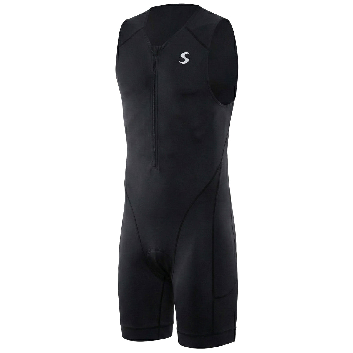 Men's Elite Sleeveless Tri Suit - Tungsten Black - Front